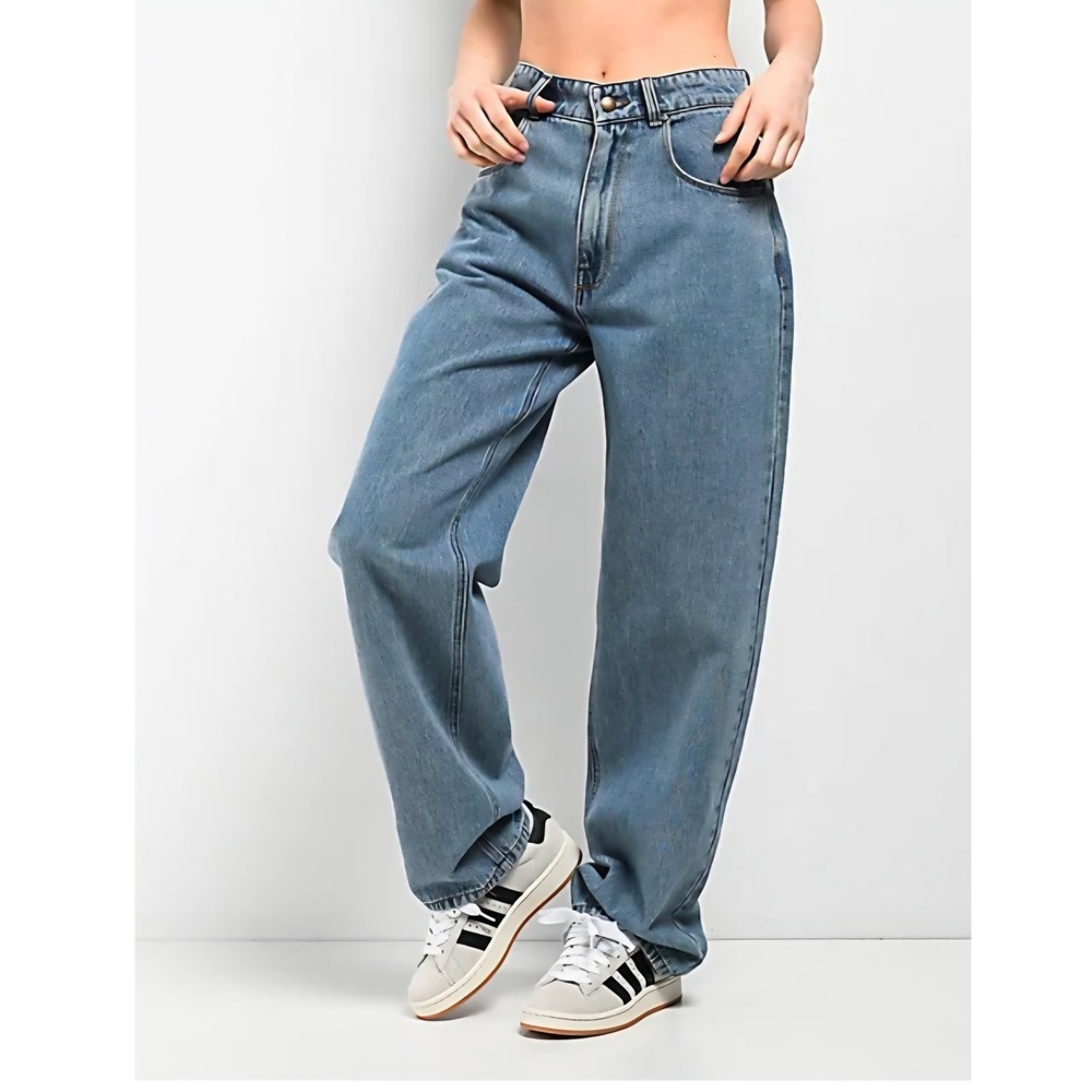 Empyre Tori Light Wash Blue Carpenter Wide Leg Baggy Jeans Skater Y2K Sz 9